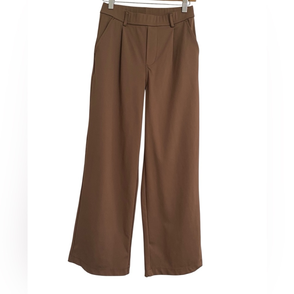 Halara Wide Leg Brown pull on Trousers
